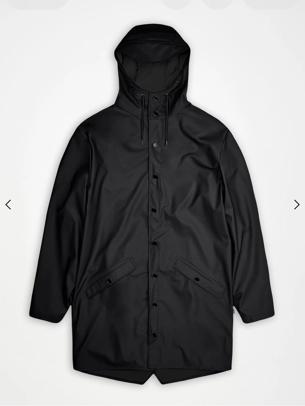 Rains Long Jacket black size XL unisex